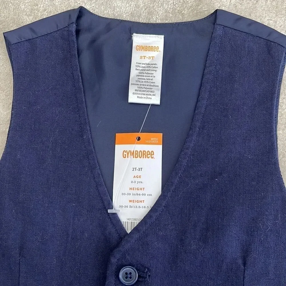 Gymboree boys suit vest size 2T-3T NWT